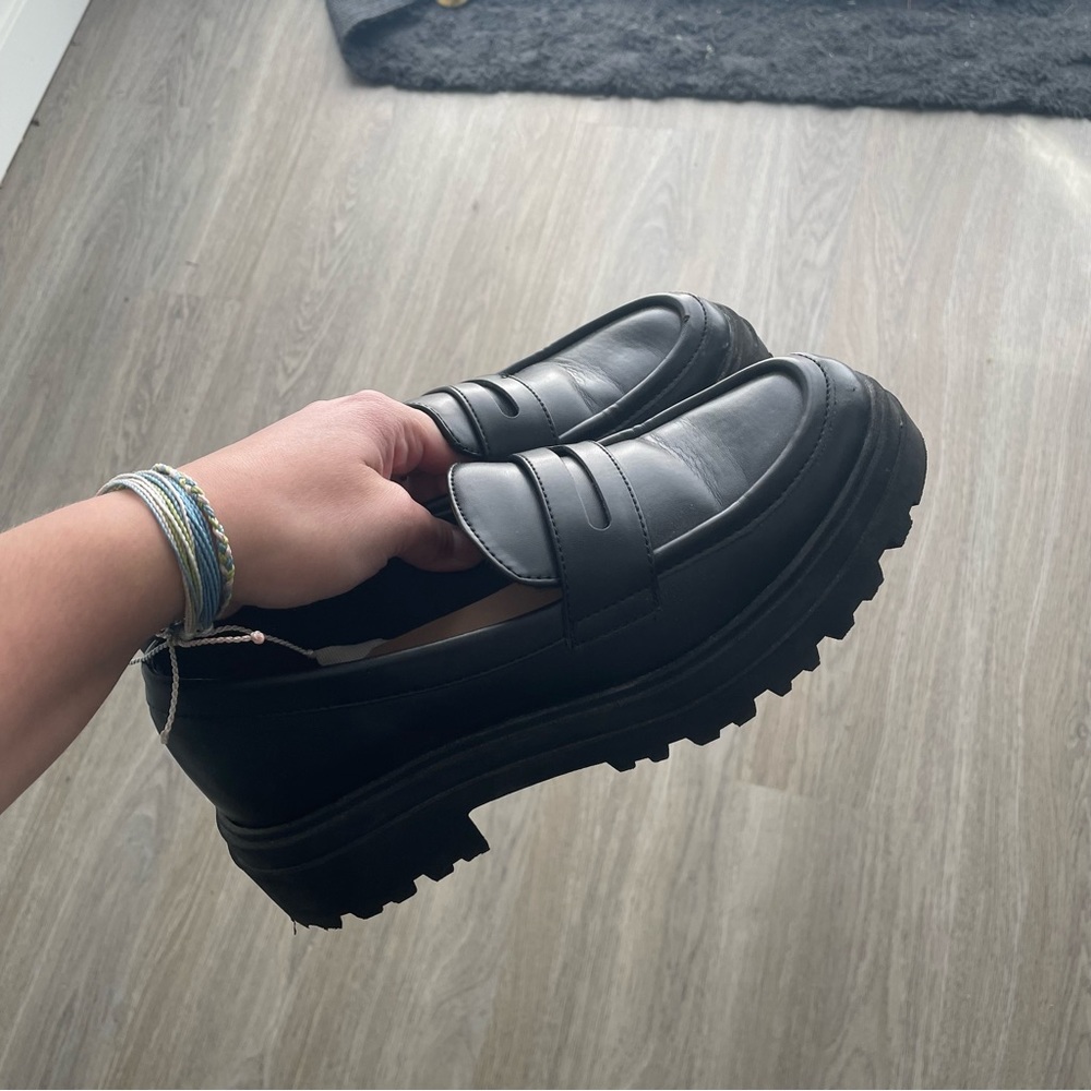 Black Platform Loafers